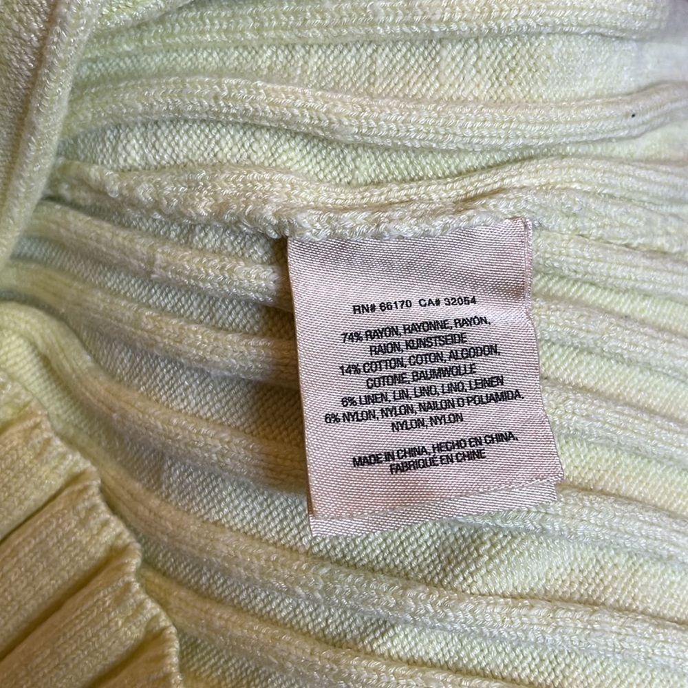Anthropologie | Zadkine Ribbed Mock Neck‎ Sweater Tank in Canary Yellow Size Med - Picture 7 of 10